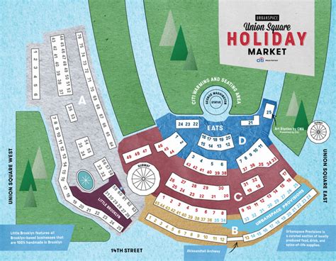 union square holiday market map