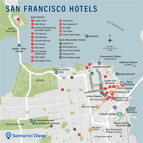 union square hotels san francisco map