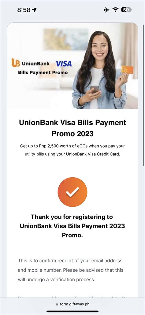 unionbank visa bills payment promo 2023