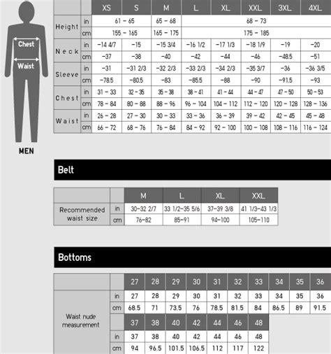 uniqlo jeans size chart