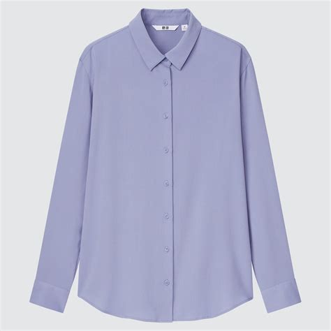 uniqlo rayon long sleeve blouse