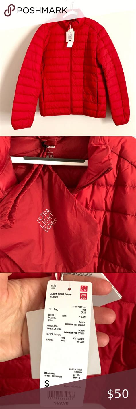 uniqlo red puffer jacket