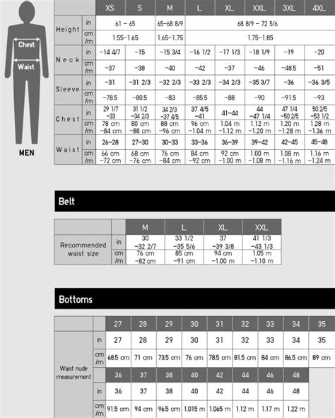 uniqlo underwear size chart