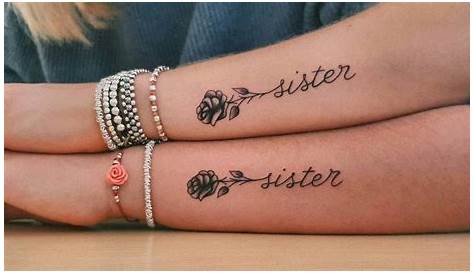 Word Tattoo Design #WordTattooDesign | Matching sister tattoos, Sister