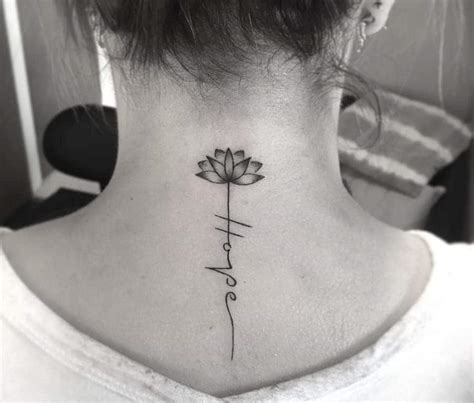 unique back neck tattoos for females with meaning