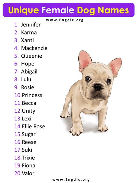 unique dog names female with meaning