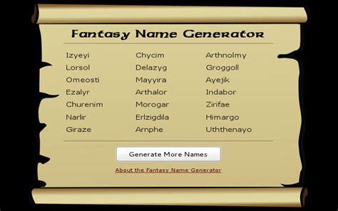 unique fantasy name generator