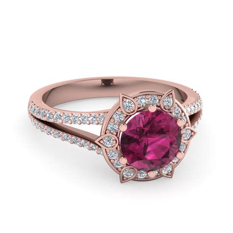 unique pink sapphire engagement rings