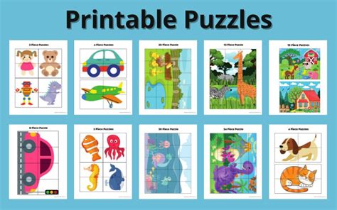 Variety of unique printable puzzles including crosswords, word searches, and logic puzzles