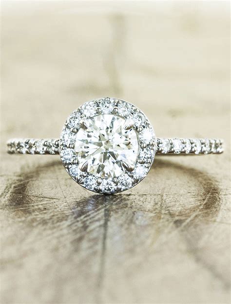 Unique Round Halo Engagement Rings