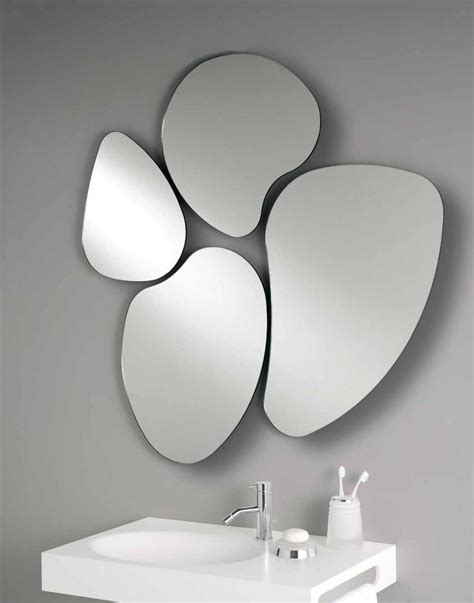 unique shaped bathroom mirrors