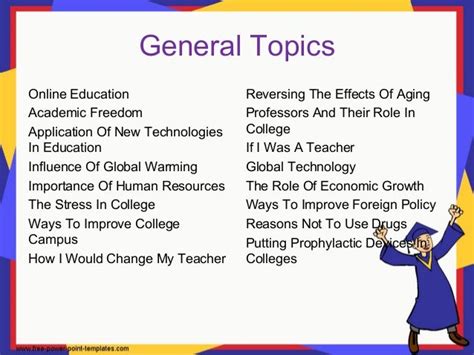 unique topics for presentation in college technical