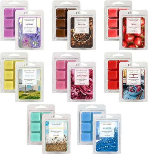 PartyLite Collection of Novelty 6 Piece Square Wax Melt Containers 3 P