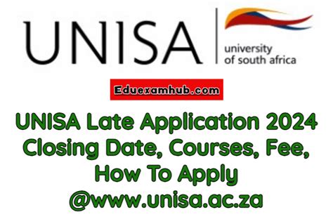 unisa application 2024 closing date