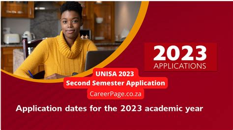 unisa online application 2023 second semester