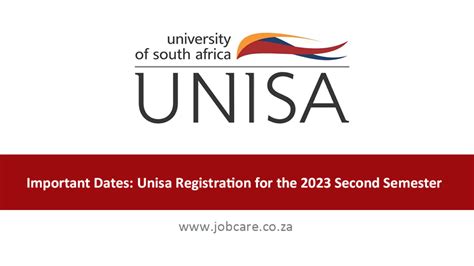 unisa second semester dates