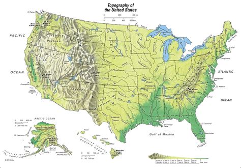 United States Map Showing Mountains