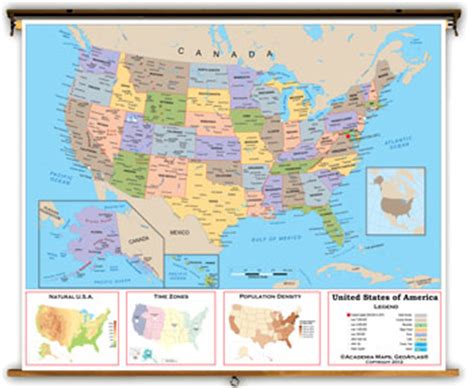 United States Map With A Key