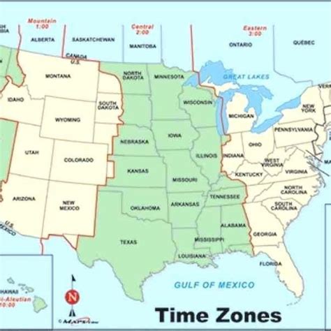 United States Time Zone Change Map