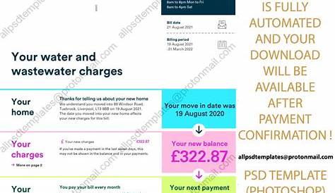 Electric Fake Utility Bill Template