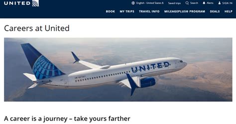united airlines careers login