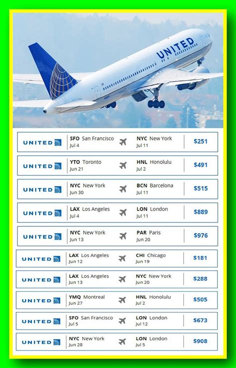 united airlines flight schedule