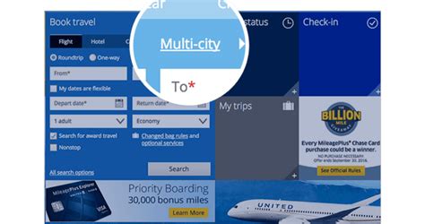 united airlines multiple city