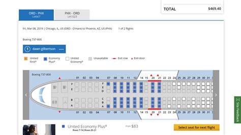 united airlines seat assignments online