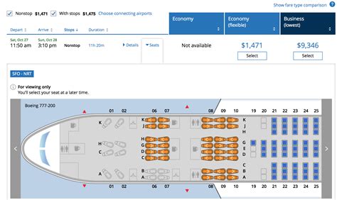 united boeing 777-200 seating chart