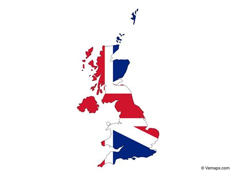 United kingdom flag map