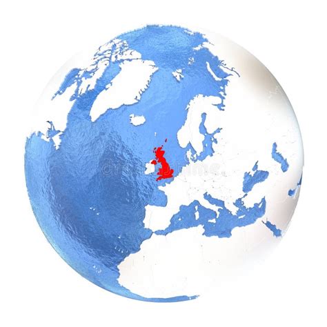 United kingdom globe map