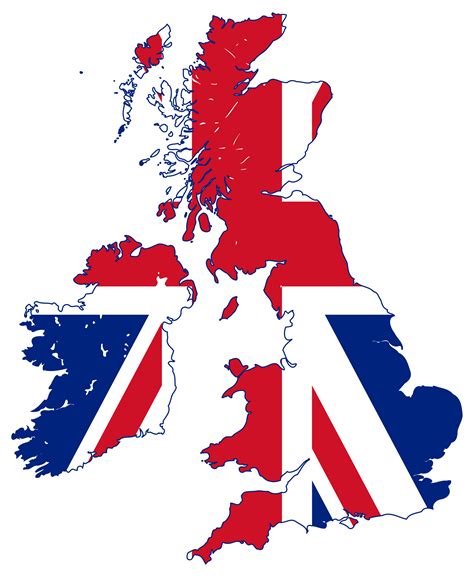 United kingdom map flag