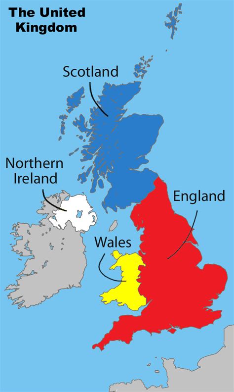 United kingdom map labeled