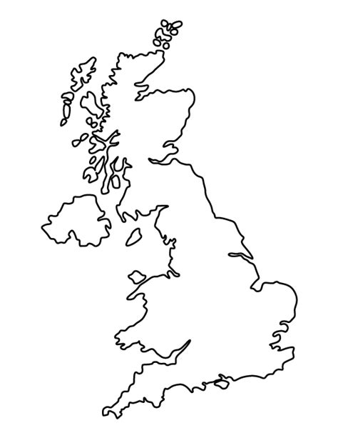 United kingdom map template