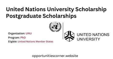 united nations university scholarship