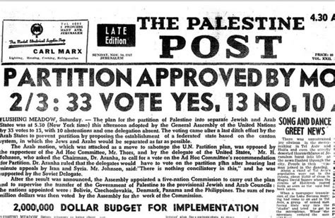 united nations vote on israel 1947