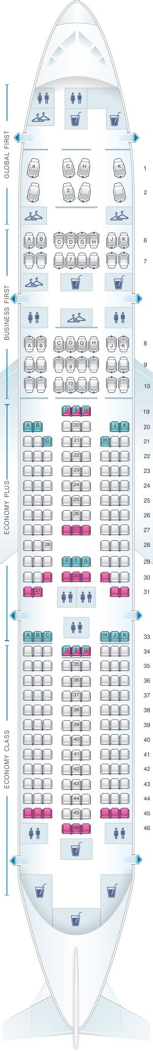 united seating chart 777