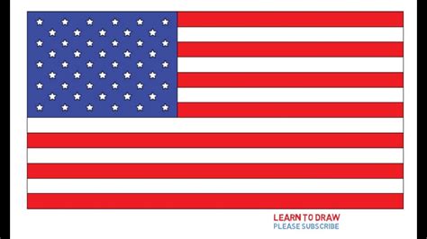 united states flag drawing