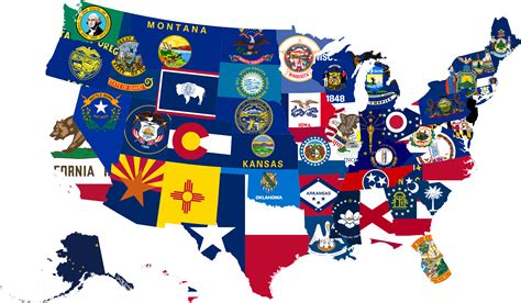 united states flag map