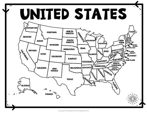 united states map quiz answer key