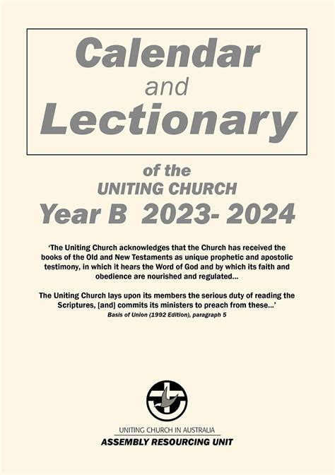uniting church lectionary year b