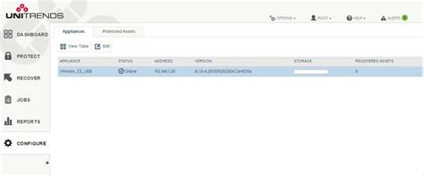 Configure Unitrends appliance settings