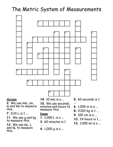 units of length crossword clue