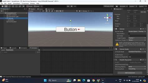 unity canvas not visible