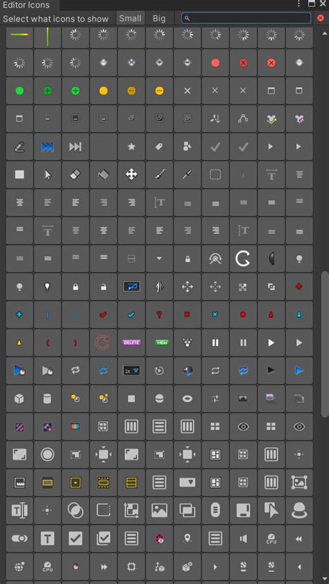 unity editor icons