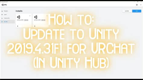 unity hub 2019.4.31f1
