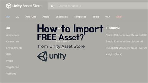 unity import assets from store