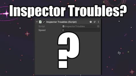 unity inspector not showing anything