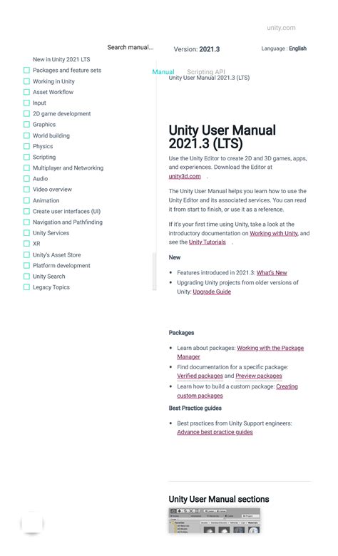 unity user manual 2021.3