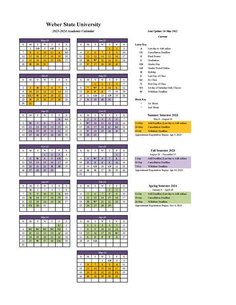 univ of utah academic calendar